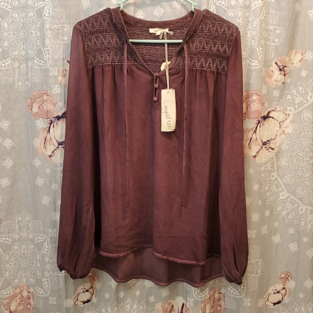 Hand dyed bohemian top